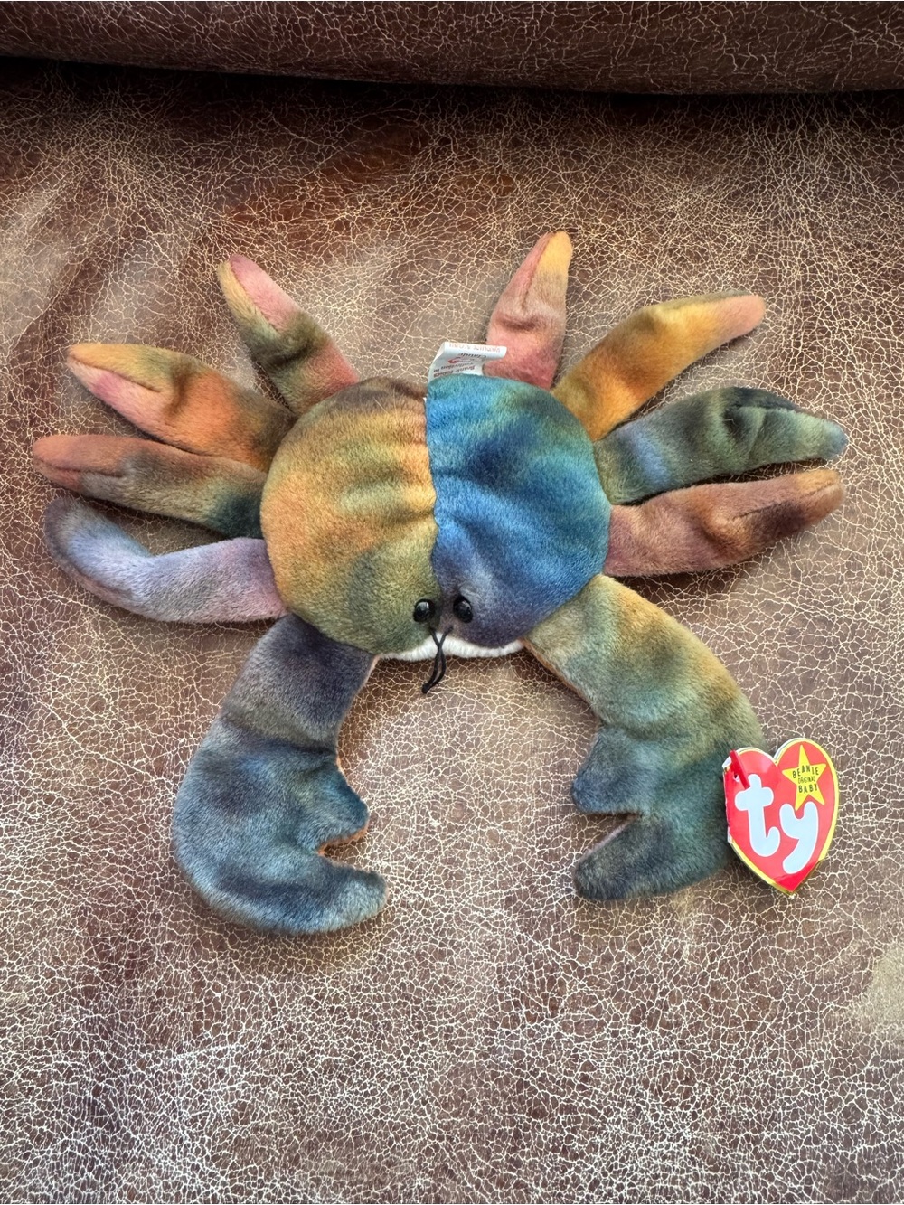 Ty Multicolor Plush Claude the Crab Beanie Baby